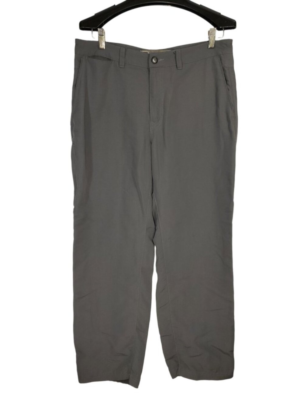 REI 5-Pocket Pants Men's 34x30 Gray 100% Nylon Hiking Outdoor Casual Lightweight